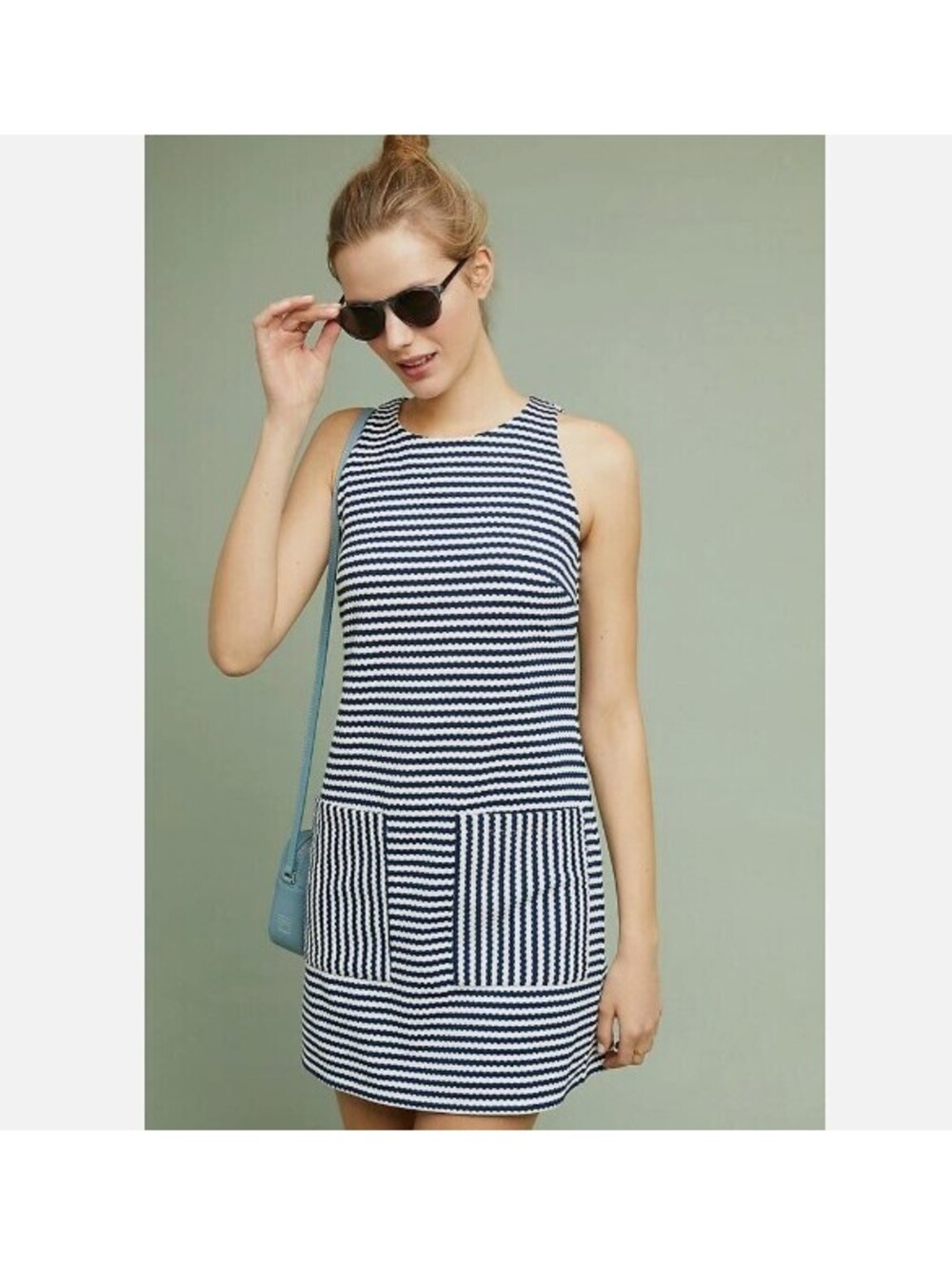 Anthropologie Hutch Thalia striped shift dress size XL